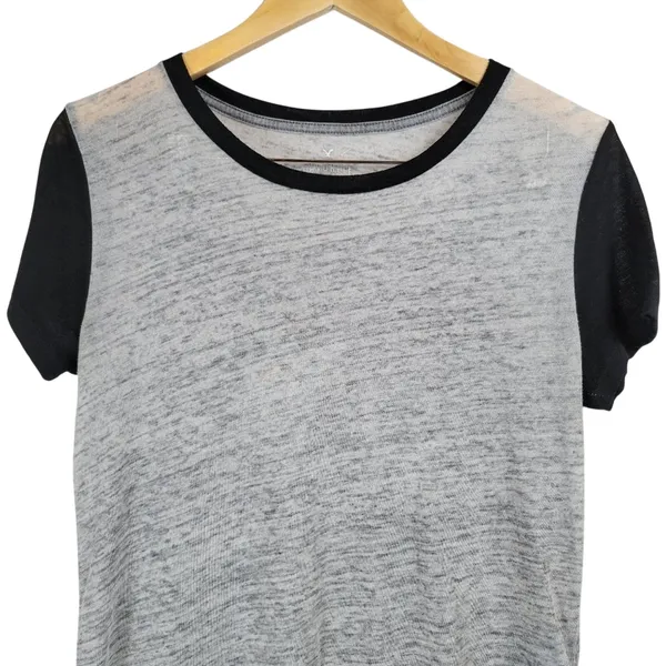 American Eagle Outfitters Women‎ Gray Black Favorite T Shirt Size S - Image 4