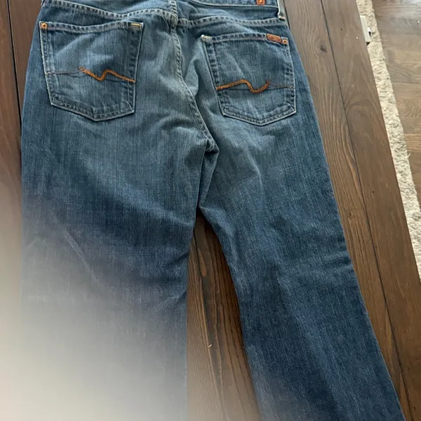 7 For All Mankind Women's Blue Size 32 flare jeans - Image 3