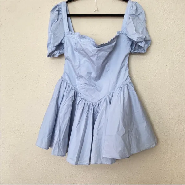 House of CB 'Maribel' Soft Blue‎ Broderie Mini Dress NWOT - Image 6