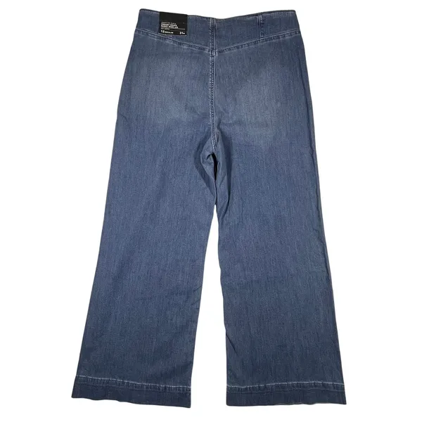 American Eagle Outfitters Women's Wide Leg Jeans - Medium Blue - Image 5