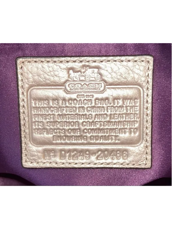 Y2K Coach Chelsea Metallic Champagne Purple Double Handle Tote - Image 4