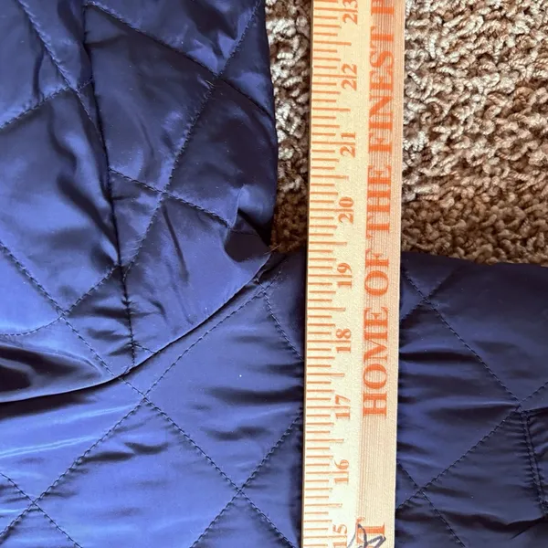 Ralph Lauren Sport Jacket Quilted Light Puffer Navy Coat Small Accent Cuffs Logo - Image 11