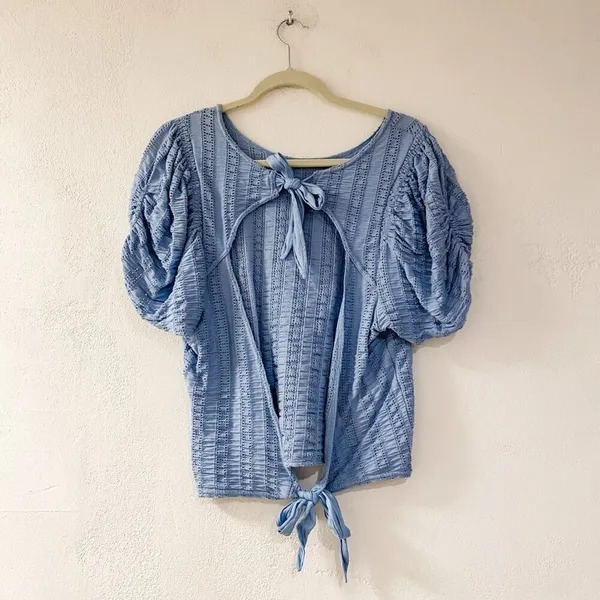 Free People Star Struck Open Back Top in Blue Extra Large - Image 3