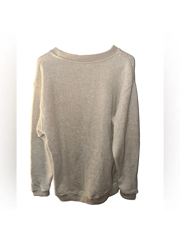 Nashville Tennessee Embroidered Beige Oversized Crewneck Sweater XL - Image 3