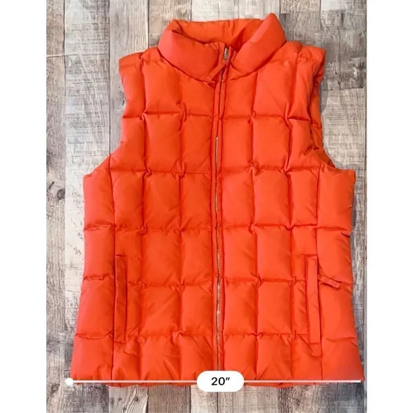 Gap Vintage Down Puffer Zipper Winter Washable Vest‎ Orange Spice MEDIUM Outdoor - Image 7