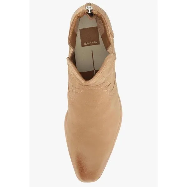 DOLCE VITA Silvan Tan Toffee Nubuck Suede Western Booties Sz‎ 6 NWB - Image 4
