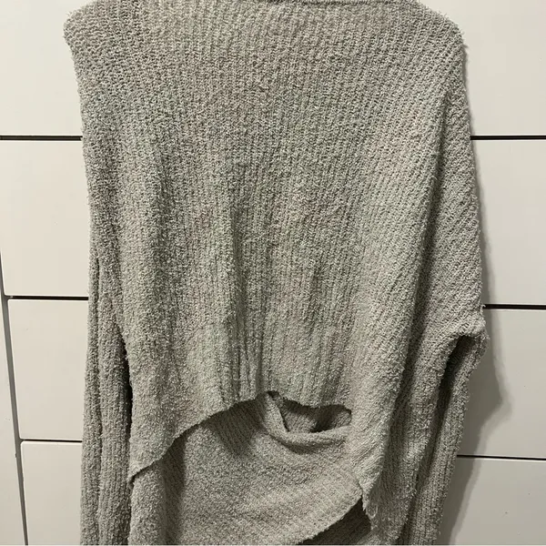 Free People Sensual Wrap Sweater Grey - Image 3