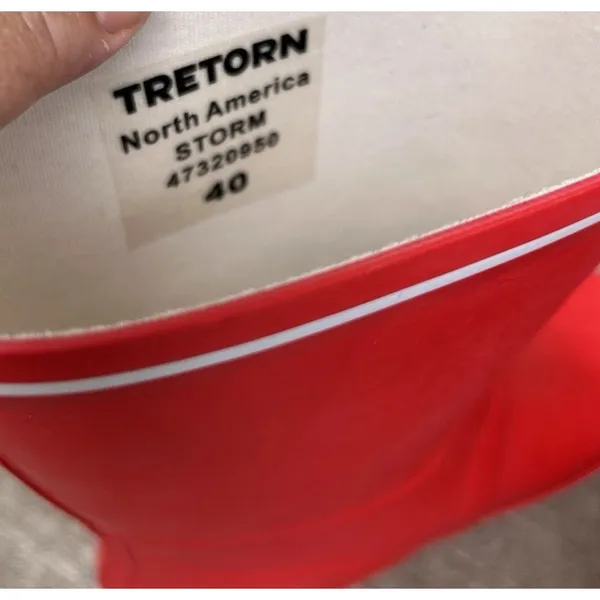 NWT Tretorn Storm Red Rubber Rain Boots Womens Sz 9‎ Waterproof Pull On 47320950 - Image 6