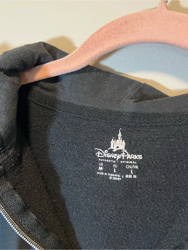 Disney Women’s Black‎ Zip Up Hoodie 2018 Medium - Image 3