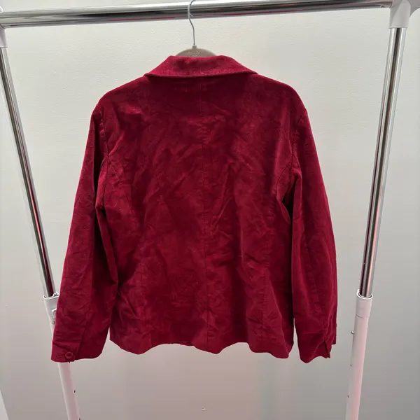 L.L. Bean Women’s Vintage Burgundy Corduroy Blazer - Image 6