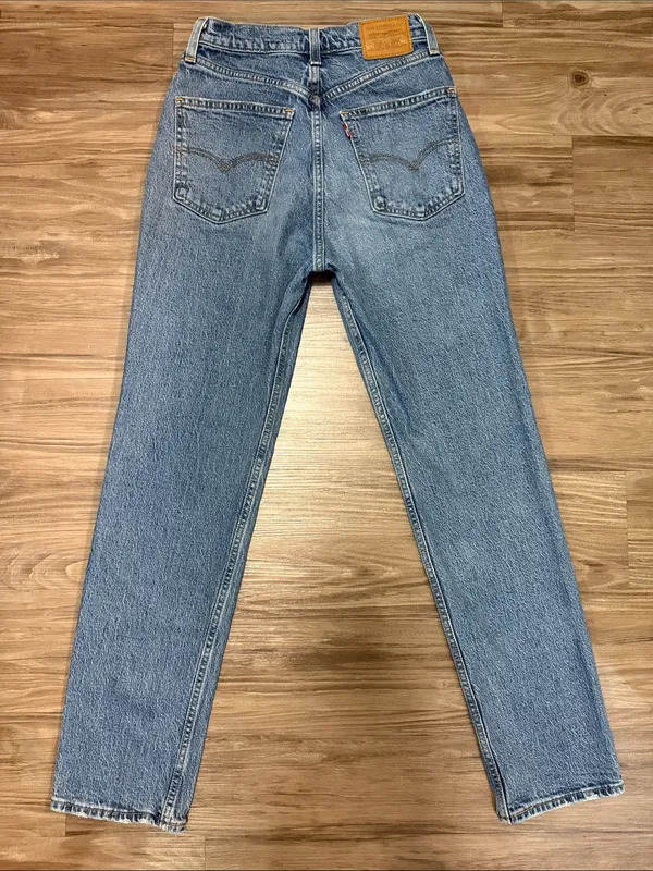 Levi’s Premium 70s High Slim Straight Jeans 27 Sonoma Case Medium Wash $108 - Image 4
