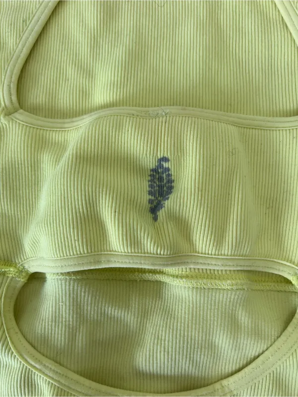 Free People Neon Yellow Tank Top Size XS/S - Image 4