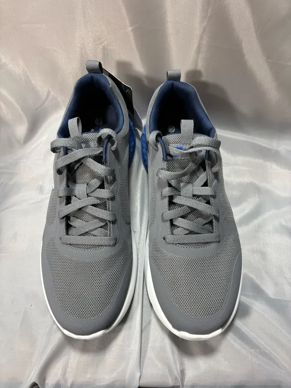 Skechers men’s gray and blue athletic shoes - Image 6