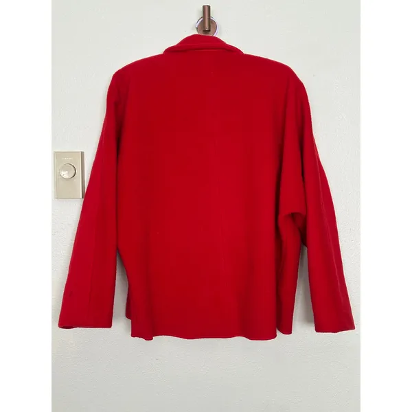 Vintage 60s Merle Red Felted Wool Mod Jacket - Image 7