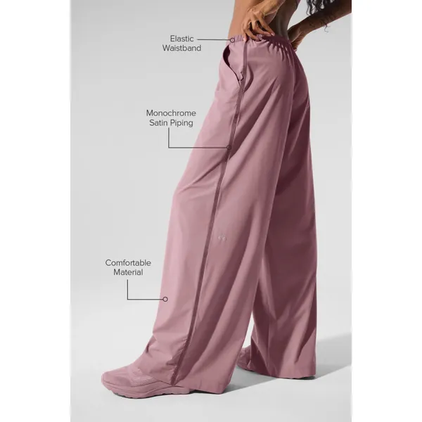 Alo Yoga Breezy Wide Leg Pant (Long) Smoky Quartz S - Image 3