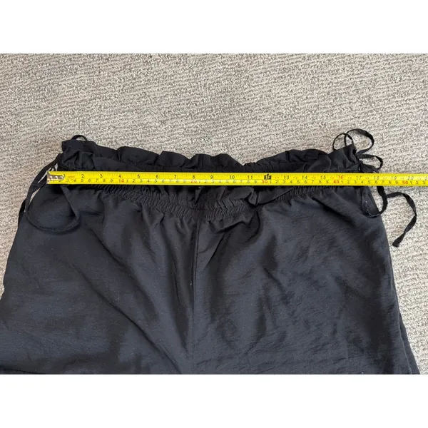 A‎ New Day Black Wide Leg Cropped Pants Elastic Paperbag Waist XL VN1247024 - Image 7