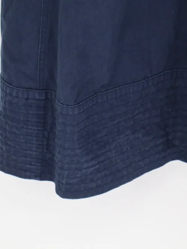 Everlane Denim Apron Midi Dress Women’s Large Navy Organic Cotton Belted Pockets - Image 13