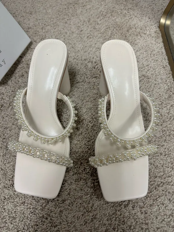 Pearl heels White Size 8 - Image 2