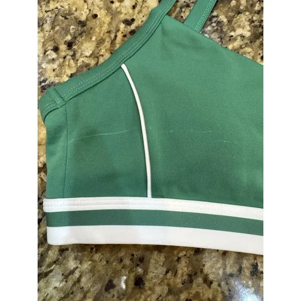 WILO‎ THE LABEL green white sports bra NWT padded tank tennis golf Size Medium - Image 5