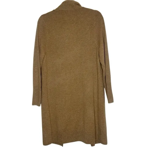 Quince Cashmere Open Front Cardigan Sweater Women's Tan Size Medium - Image 4
