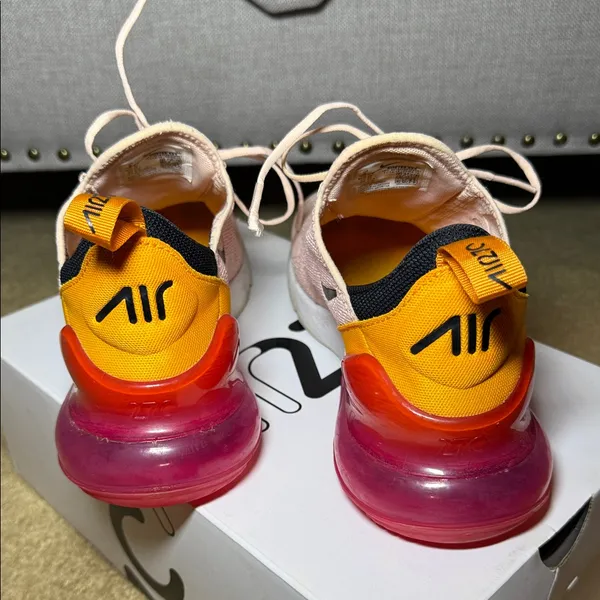 Nike Air Max 270 Light Pink and Orange Sneakers - Image 5