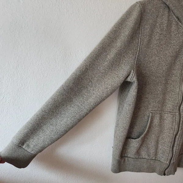 Lauren Ralph Lauren Sweatshirt S Heather Gray Hoodie Full Zip Cotton Blend VTG - Image 4