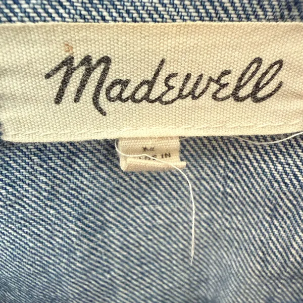 Madewell Jean Jacket Medium Blue Denim Classic Button-Up Pinter Wash Trucker - Image 5