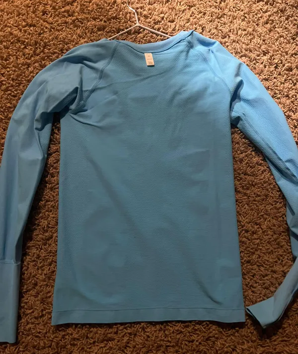 Athletic Long Sleeve Shirt Blue Size XS - Image 2