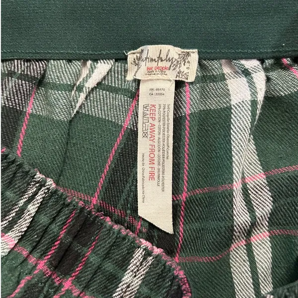 Free People Intimately Green Plaid Pajama Shorts Flannel Lounge Cottagecore - Image 4