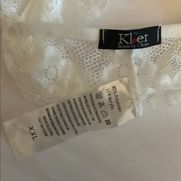 Kler Sexy One Piece Intimate Bodysuit White Women Size XXL - Image 2