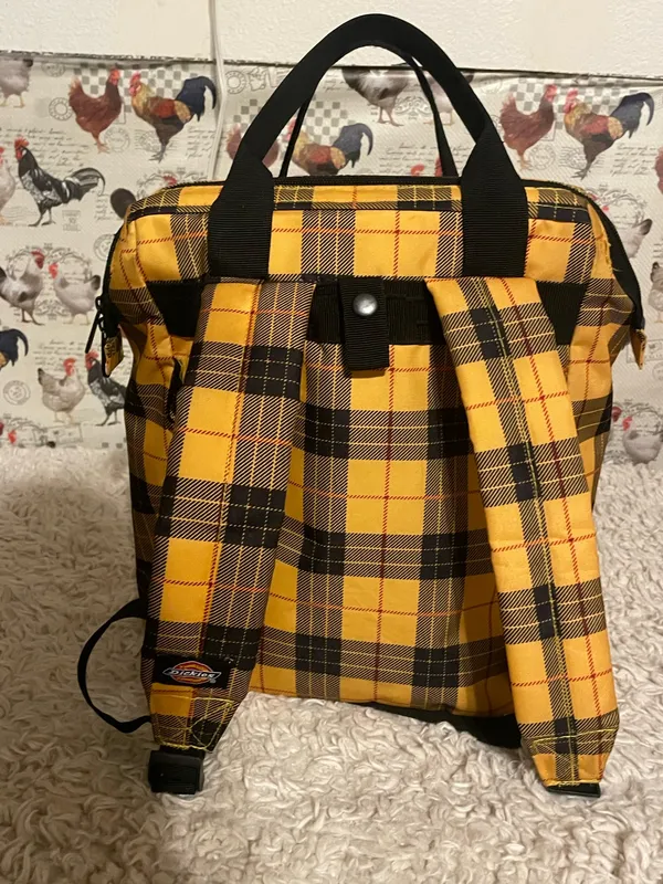 Dickies Yellow Plaid Backpack - Image 4