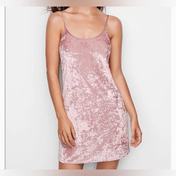 Victoria’s Secret Pink Crushed Velvet Slip Dress Size Small - Image 6