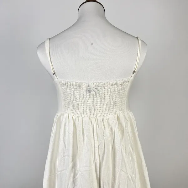 NWOT Farm Rio Linen Blend White Sleeveless Maxi Dress Size XL - Image 10