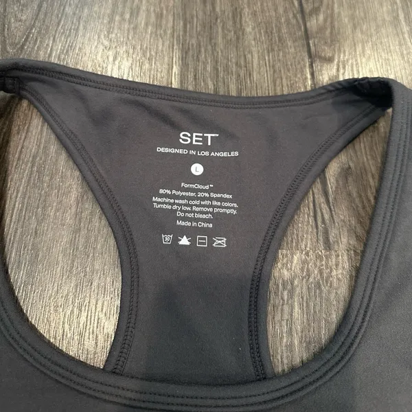Set Active Formcloud Graphite Grey Racerback Bra - Image 2
