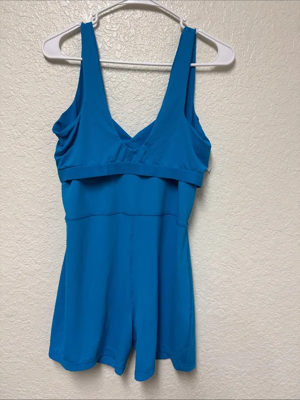 ALL IN MOTIONBright Blue Sleeveless Ribbed Romper Size XL - Image 9