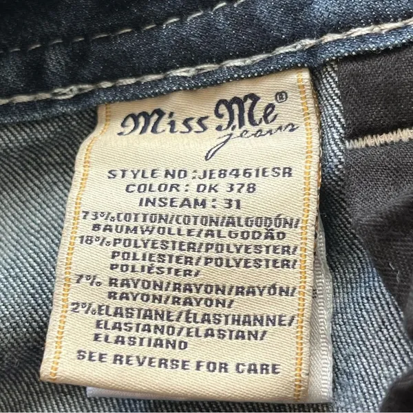 Miss Me Women’s Mid Rise Easy Skinny Embellished Pockets Y2K Jeans - Image 10