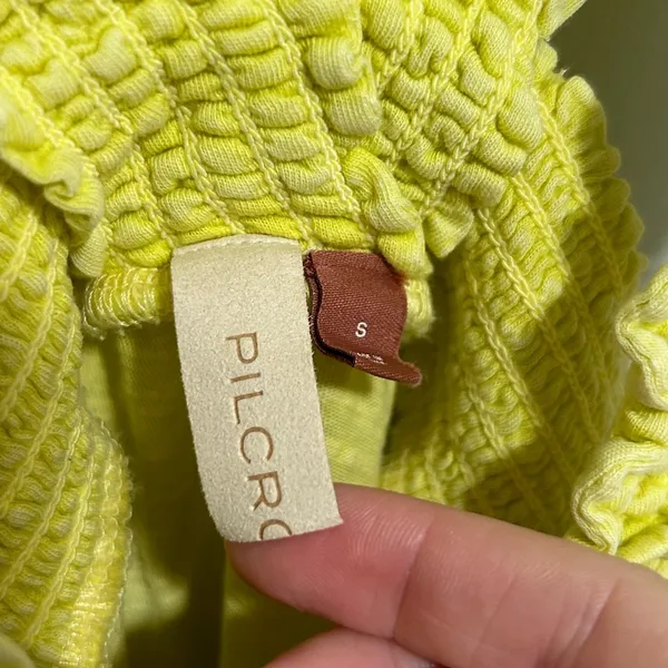 Anthropologie Pilcro Yellow Smocked Tank - Image 4