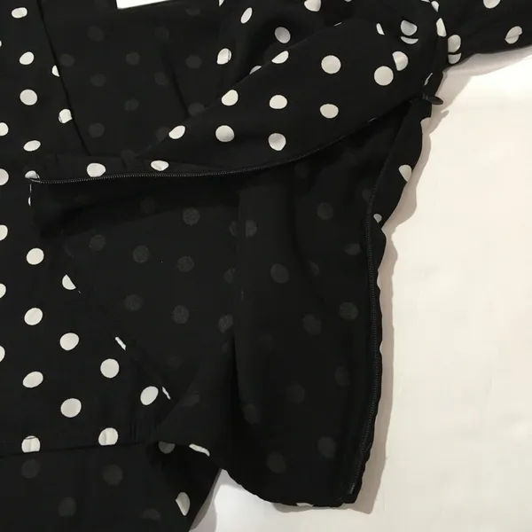 NWT REVOLVE X LIONESS Take the Plunge Polka Dot Top - Black - Medium - Image 13