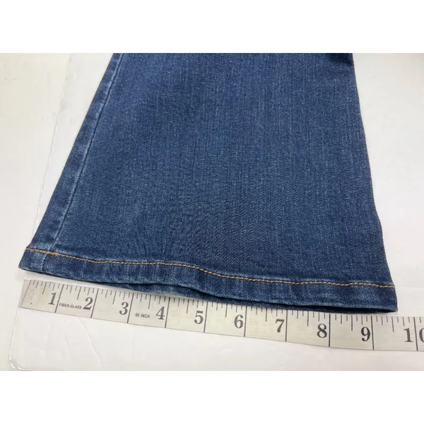 J. Jill York Denim Bootcut Jeans Size 12 Dark Wash Button Detail Stretch Pants - Image 5