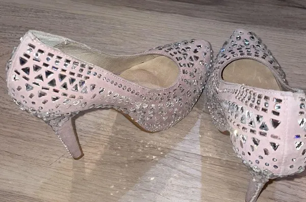 Chinese Laundry Elise sparkle platform heels with silver rhinestone 6 - Image 11