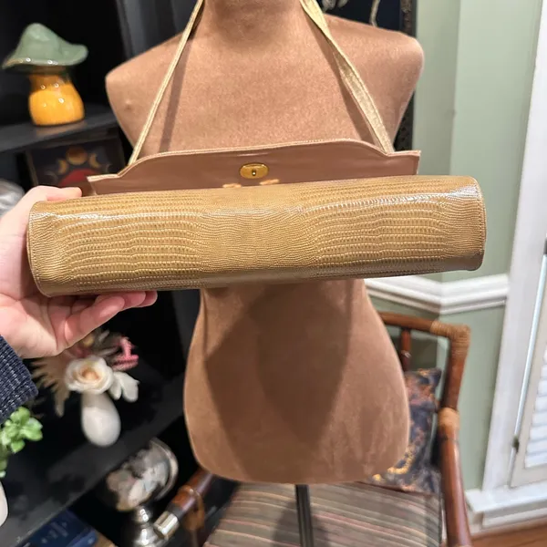 Vintage Faux Leather Purse & Heels Set – Size 6.5 - Image 9