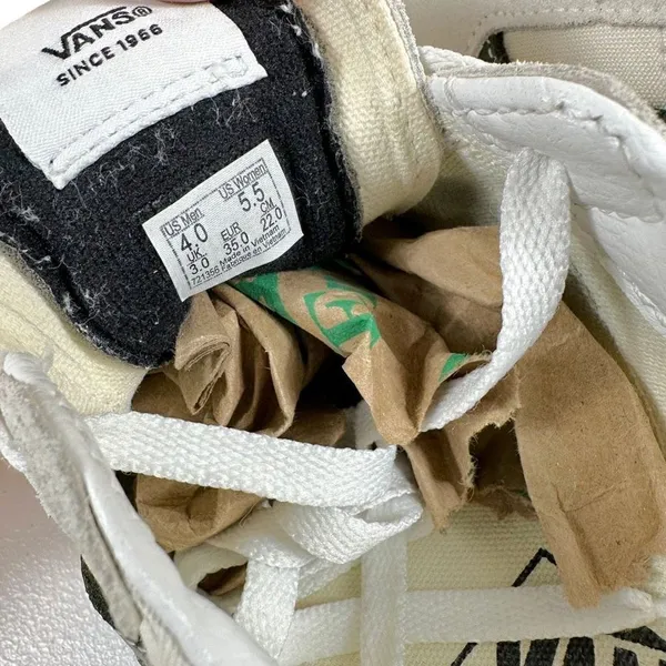 VANS Utility Pop Sk8t Low Blanc De Blanc Size 5.5 - Image 4