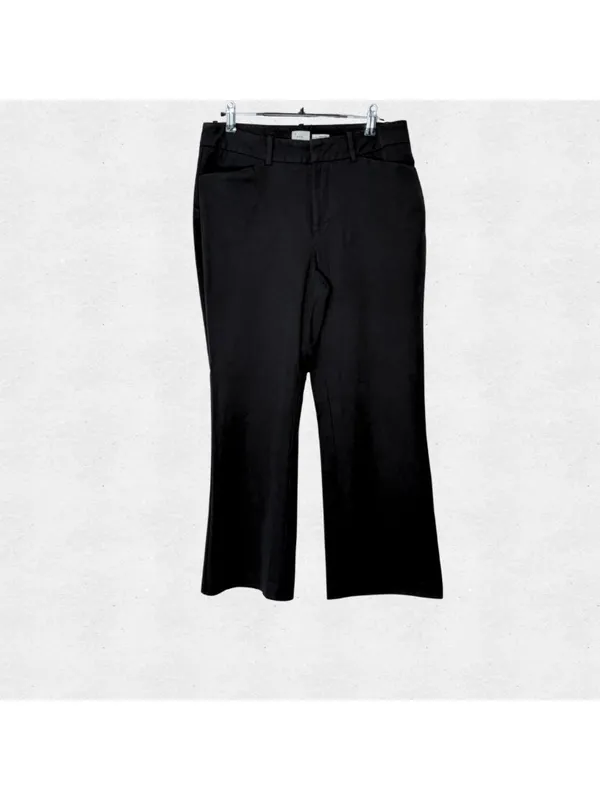 A New Day Black Dressy Flared Office Slacks Size 8 Business Casual Stretch Work Pants - Image 3