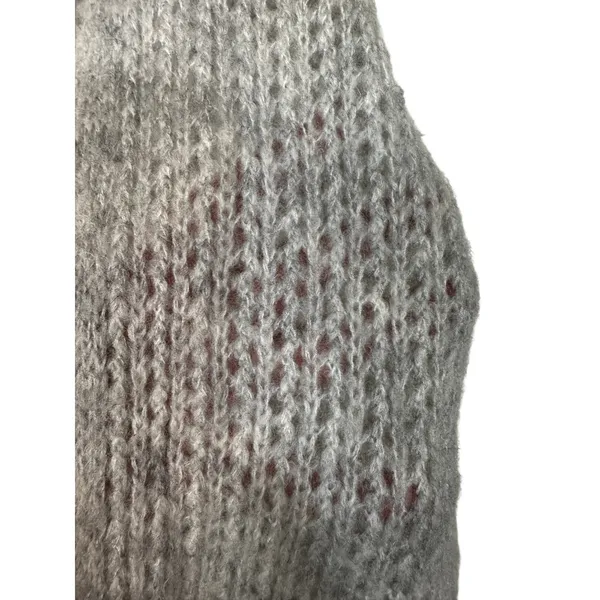 Abercrombie & Fitch Gray Wool Blend Loose Knit Scarf Women OS - Image 4