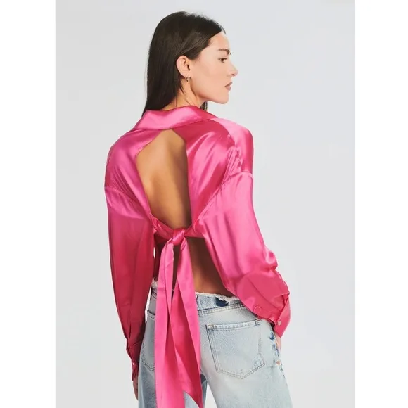 SER.O.YA Mel Top In Hot Pink - Image 2