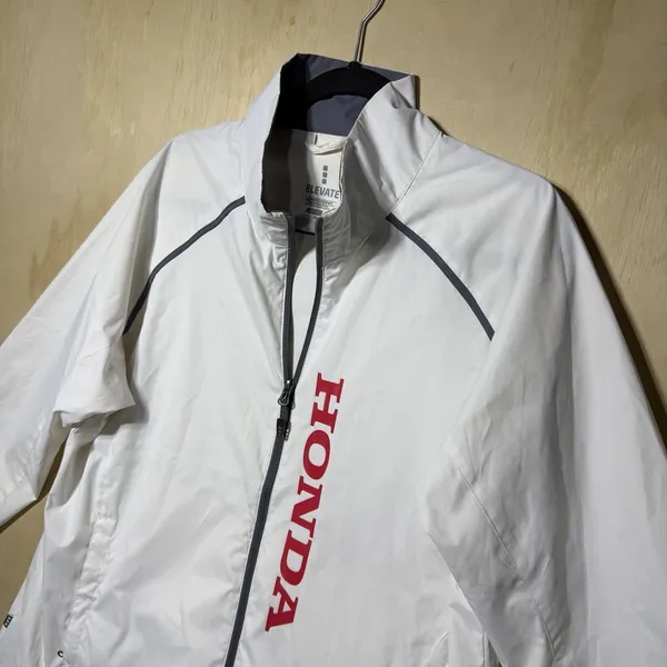 Honda Elevate Women's XL‎ White Full Zip Windbreaker Jacket Lightweight - Image 2