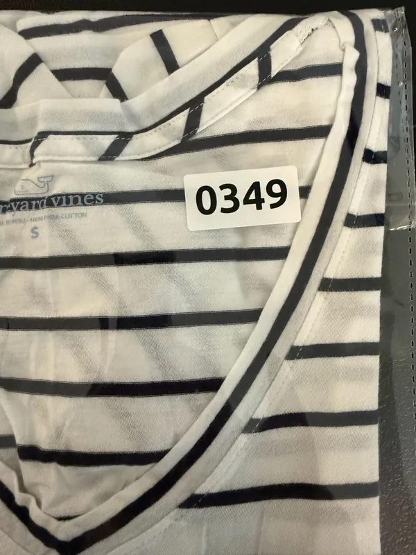 Vineyard Vines Women's 100% Pima Cotton Striped V-Neck T-Shirt‎ - Image 5