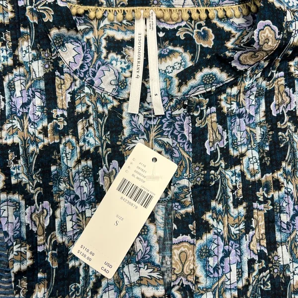 By Anthropologie Henley Peasant Blouse S - Image 6