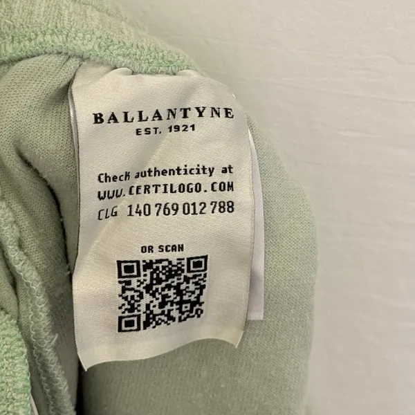 Ballantyne Terry Cloth Jade Sweatpants Small Loungewear Cozy‎ Warm - Image 6