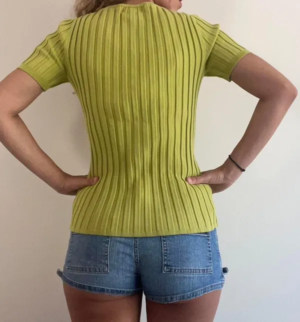 Prominence Citron Green Knit Top - Image 5